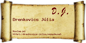 Drenkovics Júlia névjegykártya