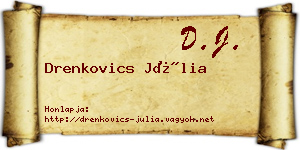 Drenkovics Júlia névjegykártya