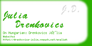 julia drenkovics business card